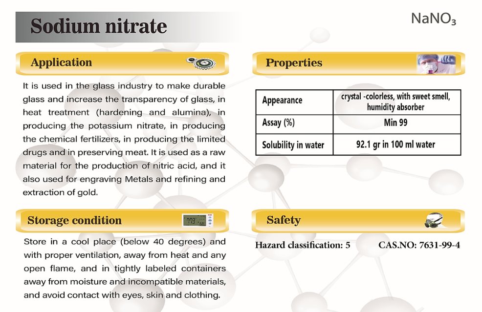 sodium nitrat data sheet