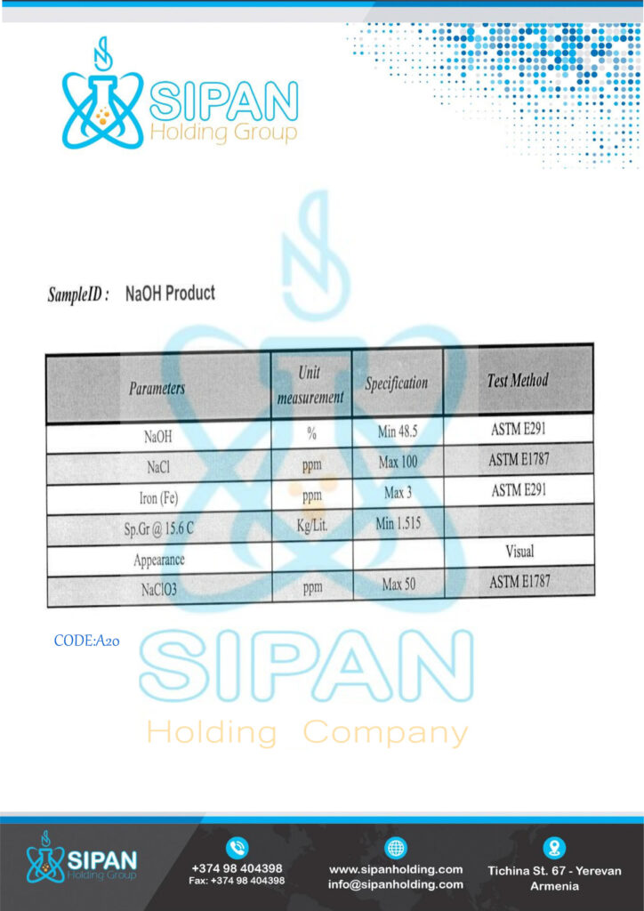 آنالیز کاستیک سودا