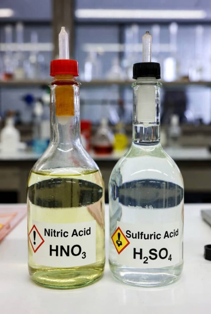 تفاوت اسید نیتریک و اسید سولفوریک