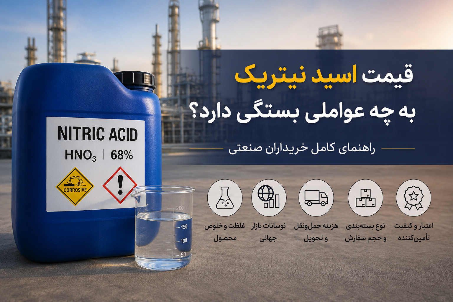 قیمت اسید نیتریک به چه عواملی بستگی دارد؟