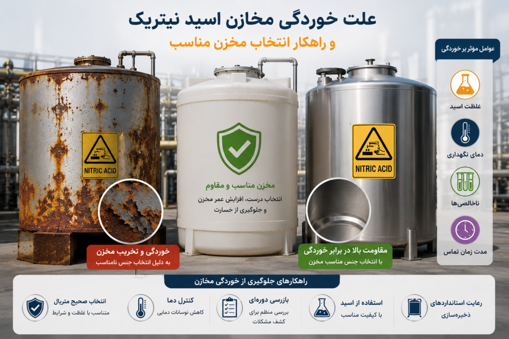 علت خوردگی مخازن توسط اسید نیتریک