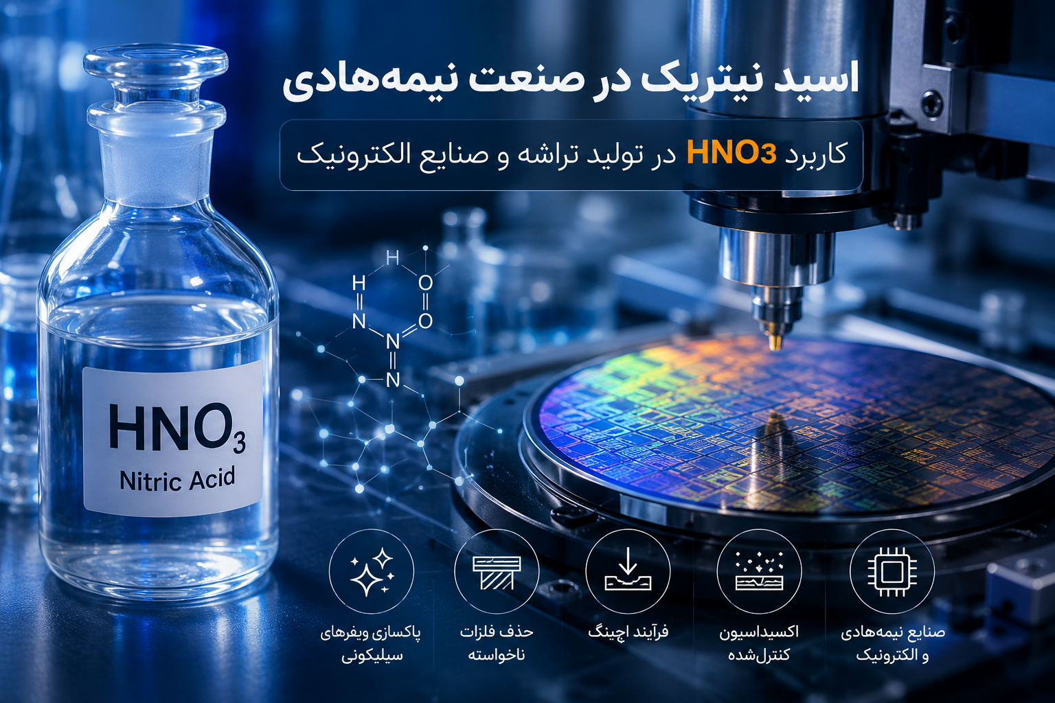 اسید نیتریک در صنعت نیمه‌هادی چیست؟