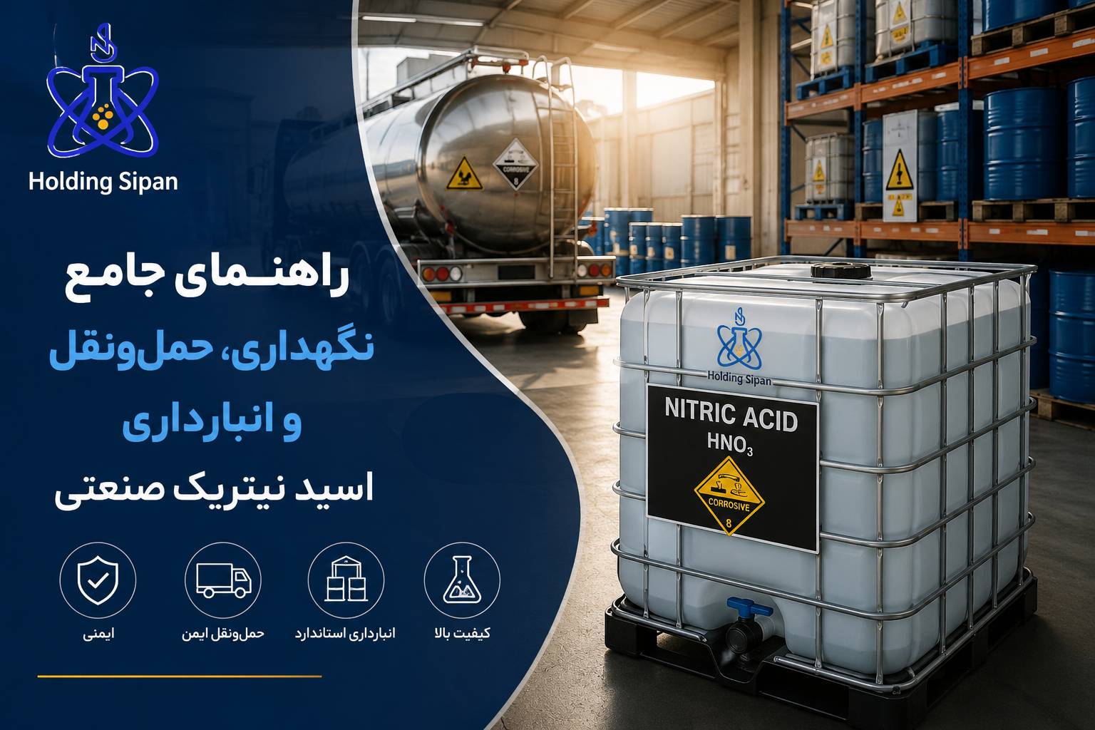 انبارداری اسید نیتریک صنعتی