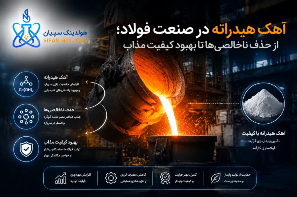 آهک هیدراته در صنعت فولاد