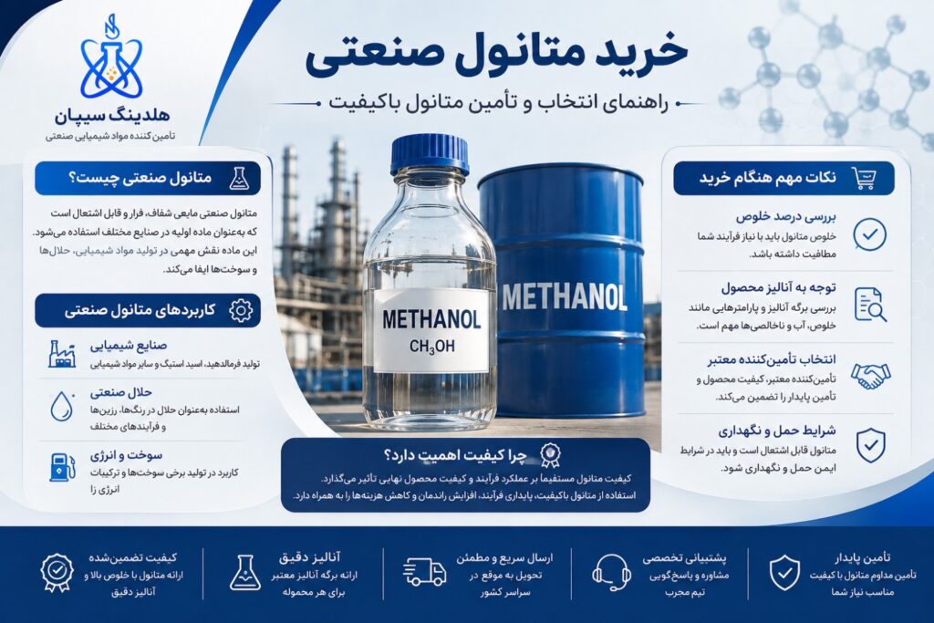خرید متانول صنعتی؛ راهنمای انتخاب و تأمین متانول باکیفیت