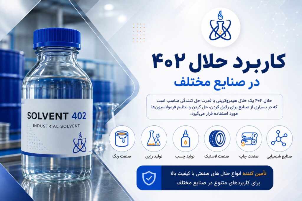 کاربرد حلال ۴۰۲ در صنایع مختلف؛ بررسی مهم‌ترین موارد استفاده