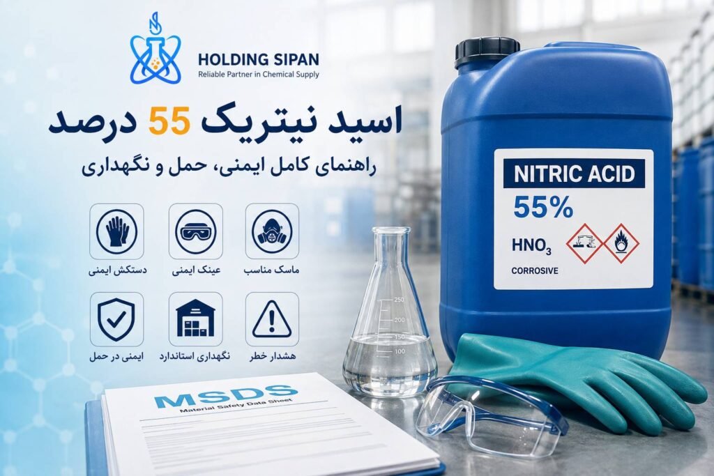 MSDS اسید نیتریک ۵۵ درصد با هلدینگ سیپان