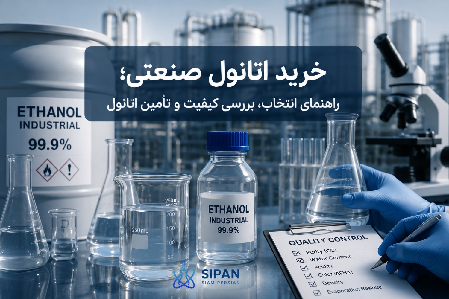 خرید اتانول صنعتی؛ راهنمای انتخاب، بررسی کیفیت و تأمین اتانول