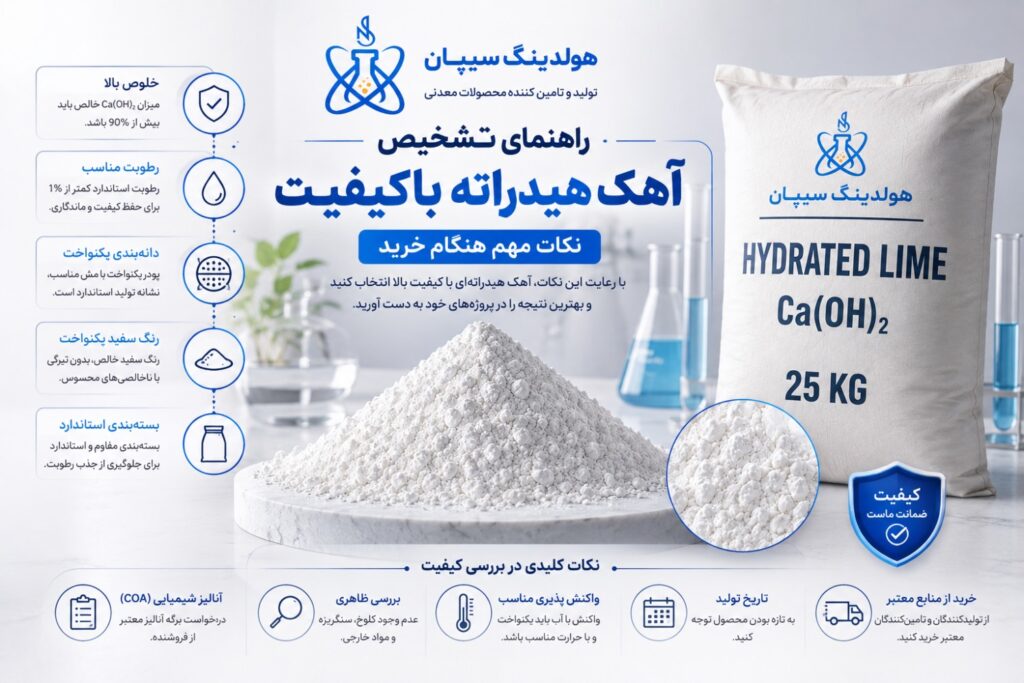 راهنمای تشخیص آهک هیدراته باکیفیت؛ نکات مهم هنگام خرید