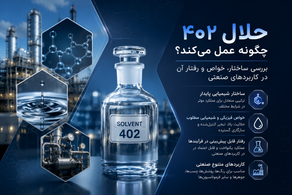 حلال ۴۰۲ چگونه عمل می‌کند؟ بررسی ساختار، خواص و رفتار آن در کاربردهای صنعتی