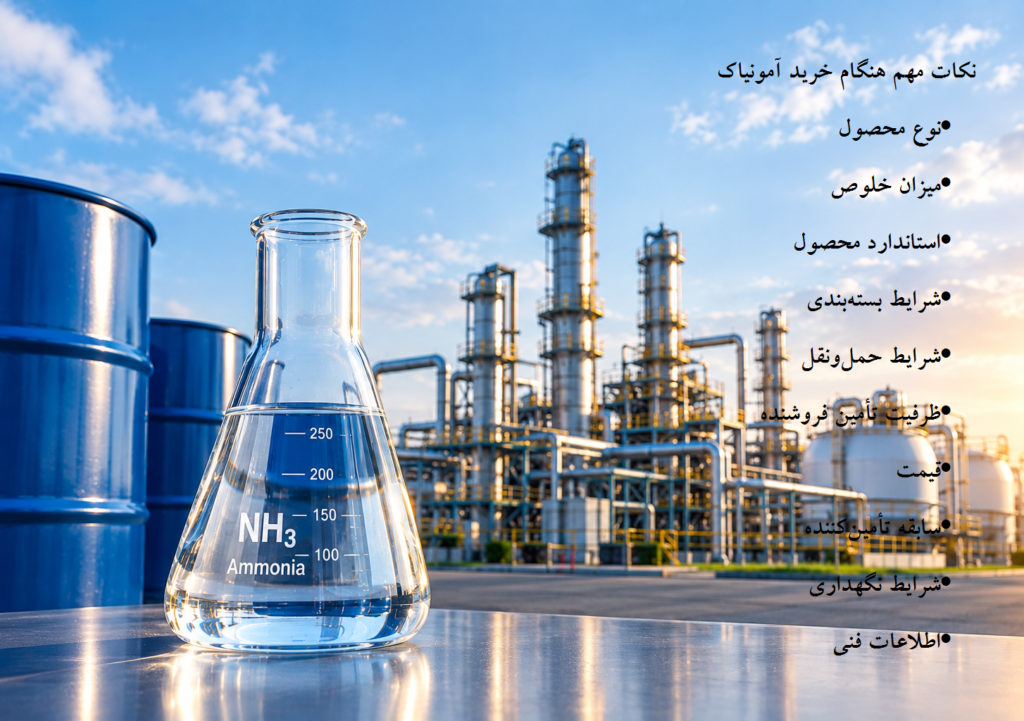 خرید آمونیاک؛ بررسی نکات مهم برای انتخاب و سفارش