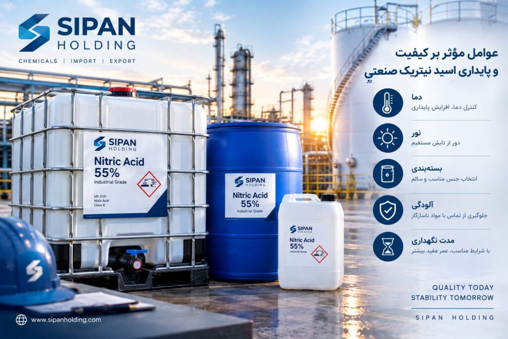 عمر مفید اسید نیتریک صنعتی