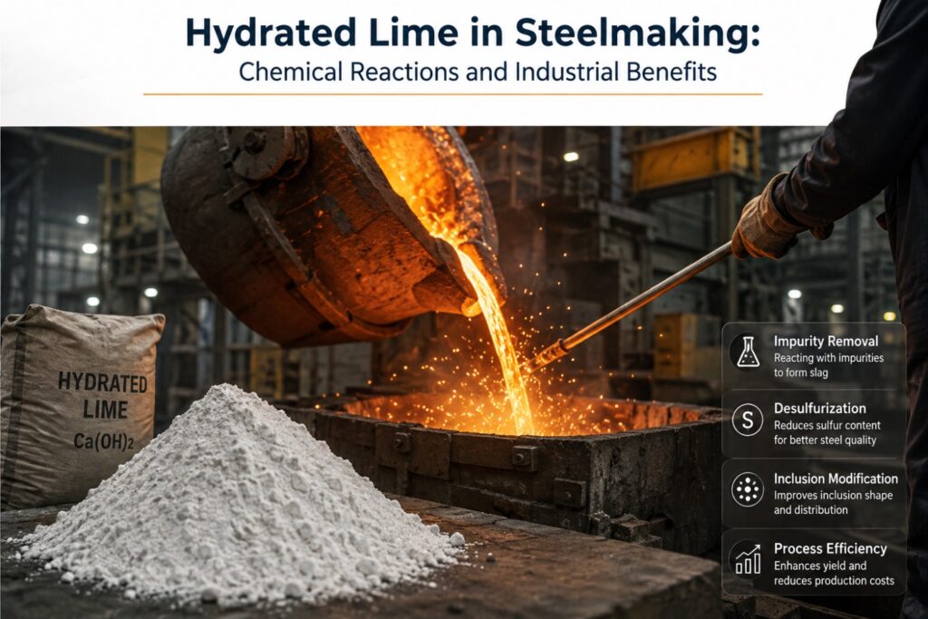 Hydrated Lime in Steelmaking: Chemical Reactions and Industrial Benefits