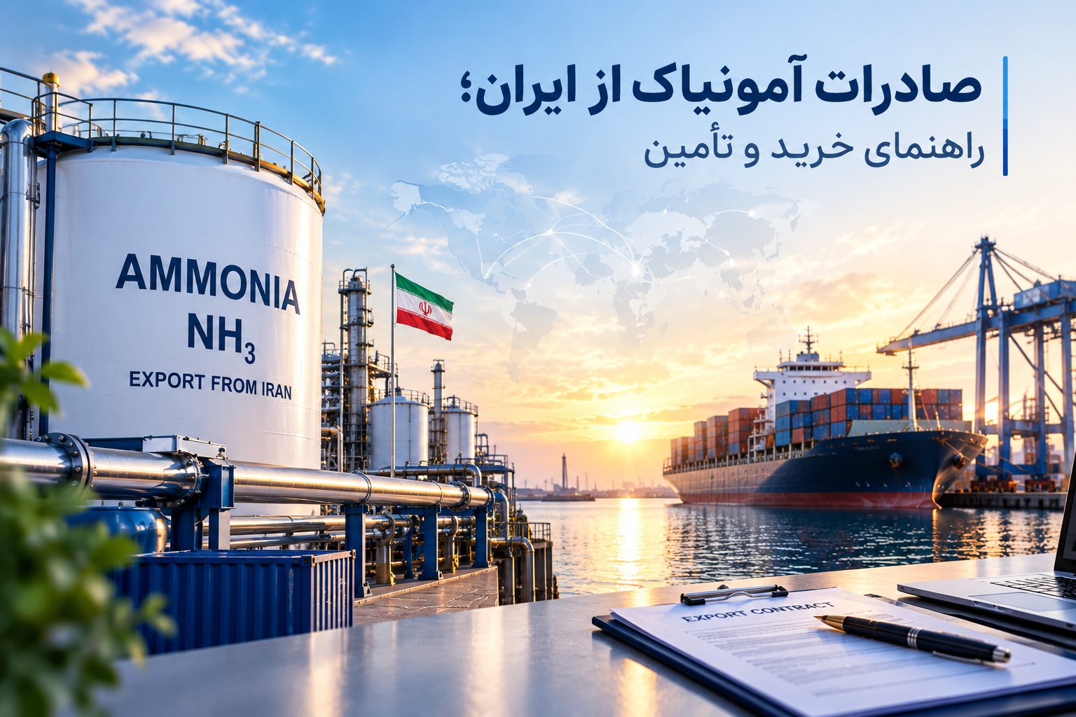صادرات آمونیاک از ایران؛ راهنمای خرید و تأمین