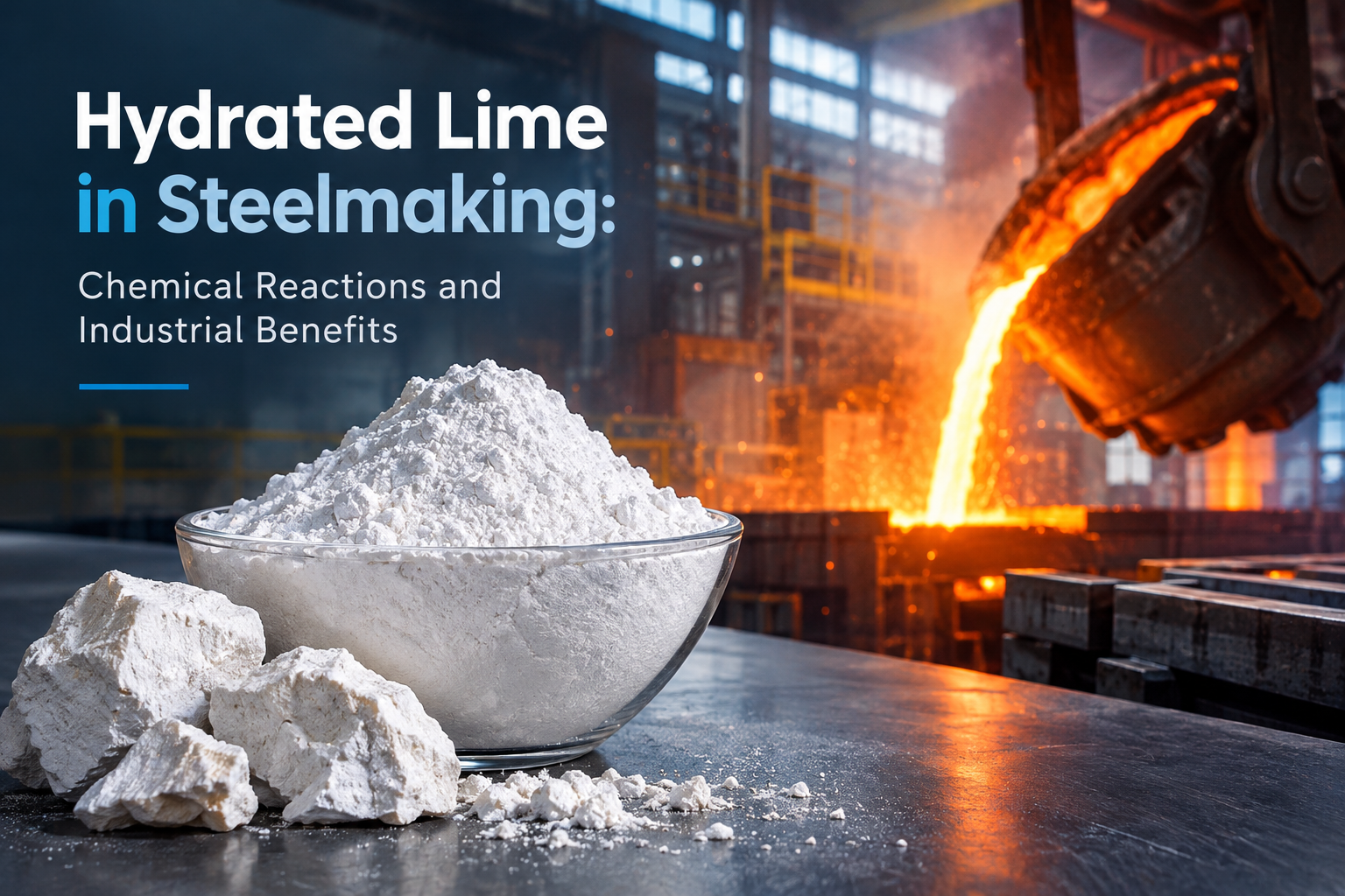 Hydrated Lime in Steelmaking: Chemical Reactions and Industrial Benefits
