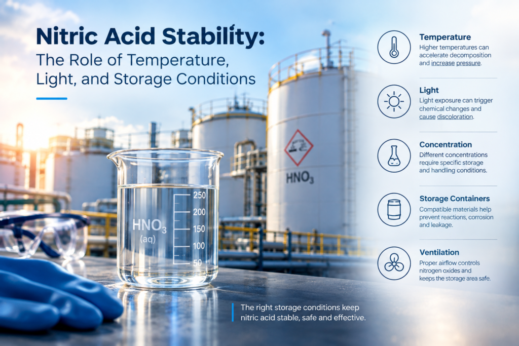Nitric Acid Stability: The Role of Temperature, Light, and Storage Conditions